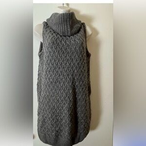 Adrienne Vittadini Gray Turtleneck Sweater Dress